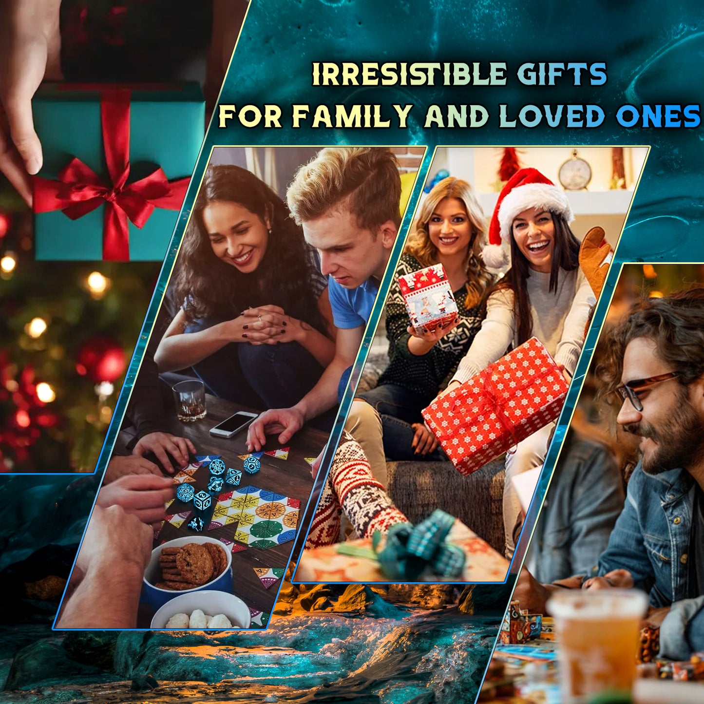 Blue Shackles-DND Light up Dice Set, Magic Light Dice Set