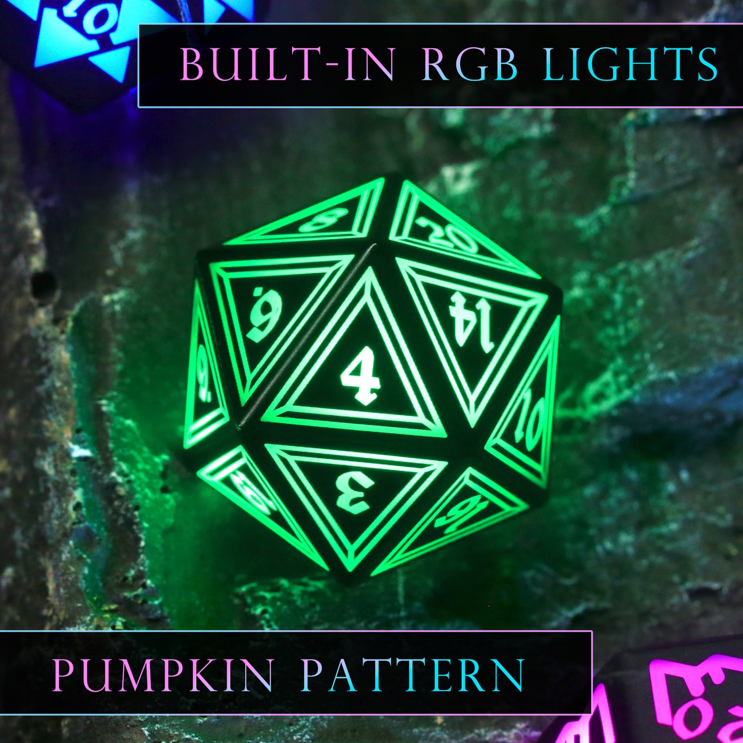 Geometry RGB-Gamer's accessory,Wireless charging DND Dice set