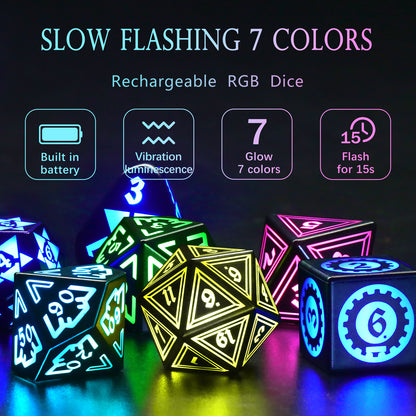 Geometry RGB-Gamer's accessory,Wireless charging DND Dice set