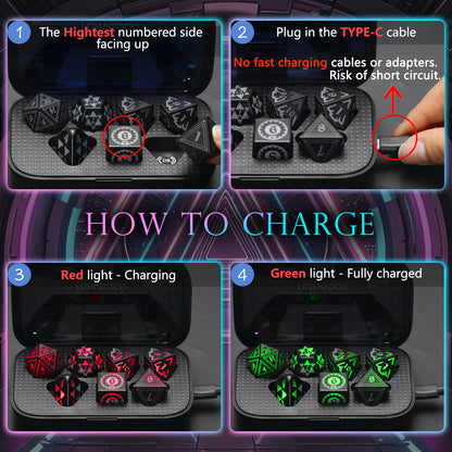 Geometry RGB-Gamer's accessory,Wireless charging DND Dice set