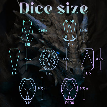 Unique Resin DND Polyhedral Dice Set Stonehenge Theme RPG Dice-Blue and Purple