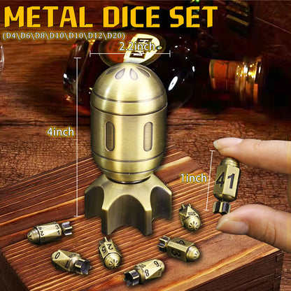 Missile Bronze-Missile Dice for Dungeons and Dragons, RPGs DND Gifts