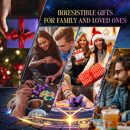 LED Dice Set DND, Cool Light up Dice Set Rechargeable-Purple-Shackles