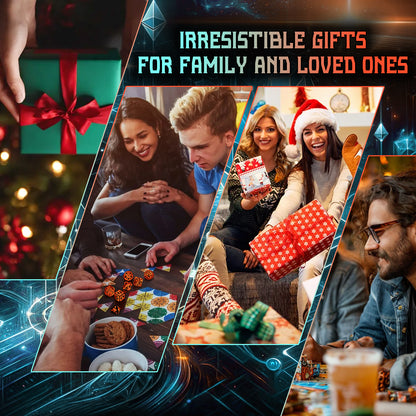 LED Dice Set DND, Cool Light up Dice Set Rechargeable-Orange-Shackles