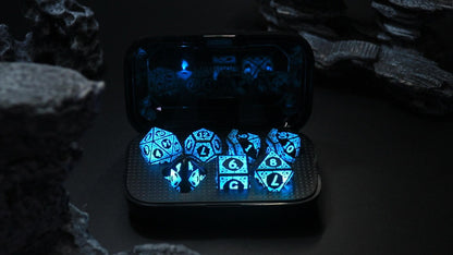 Blue Shackles-DND Light up Dice Set, Magic Light Dice Set