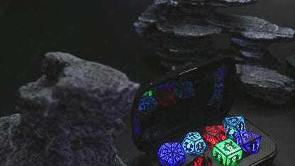 Pumpkin RGB-7 Color Wireless Light Up DND Dice Set